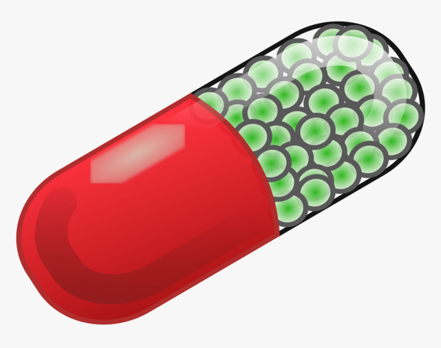 Green,red,capsule - Capsule Clipart, HD Png Download