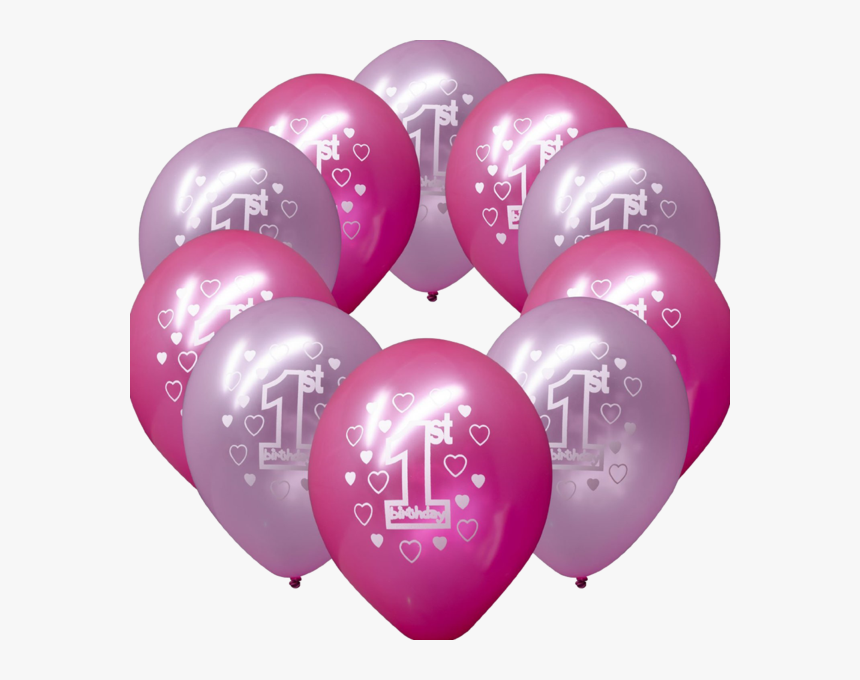 Happy 1st Birthday Party 11 Pearlised Printed Latex - Happy 1st Birthday Balloon Printing, HD Png Download