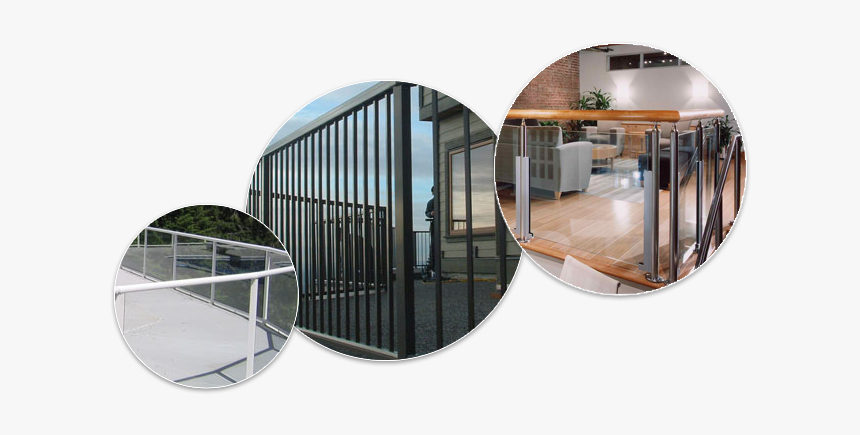 Aluminum Glass & Picket Railing - Glass And Aluminum Png, Transparent Png