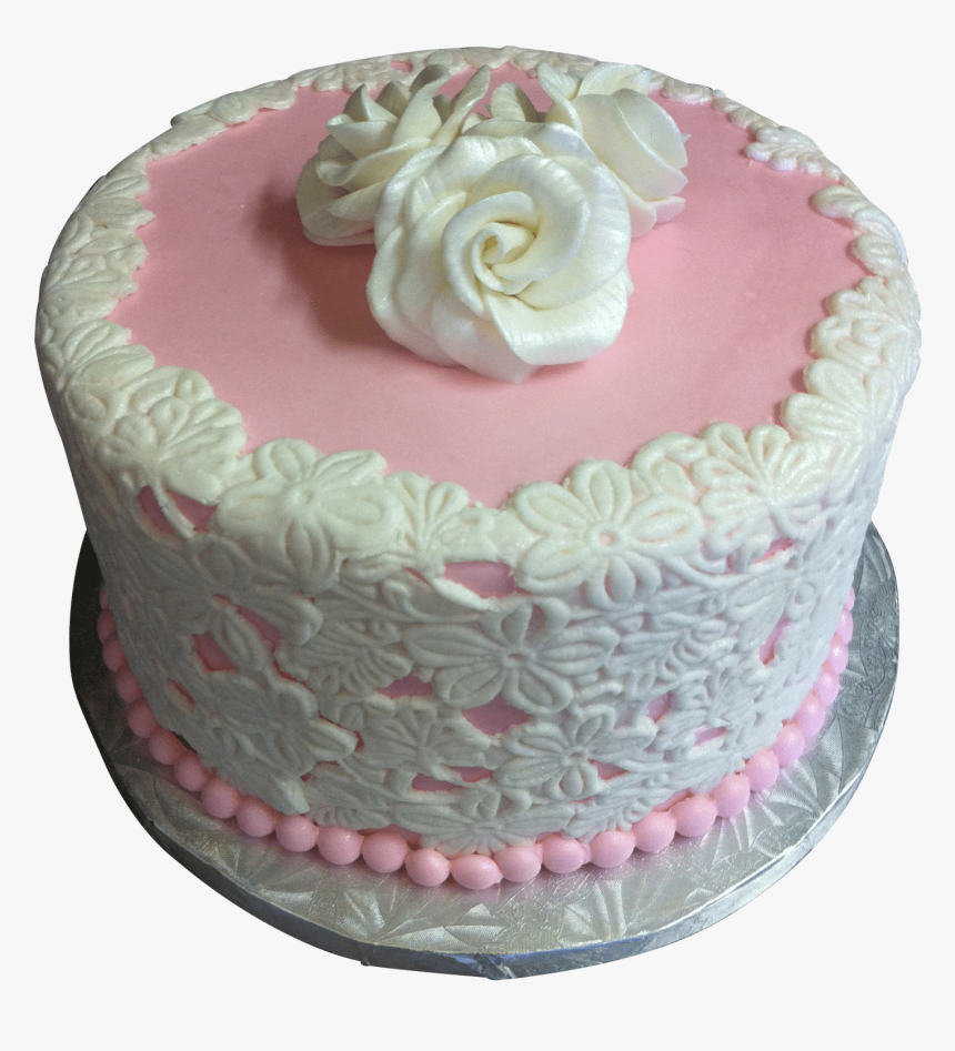 Pink Fondant Wedding Cake - Cake Decorating, HD Png Download