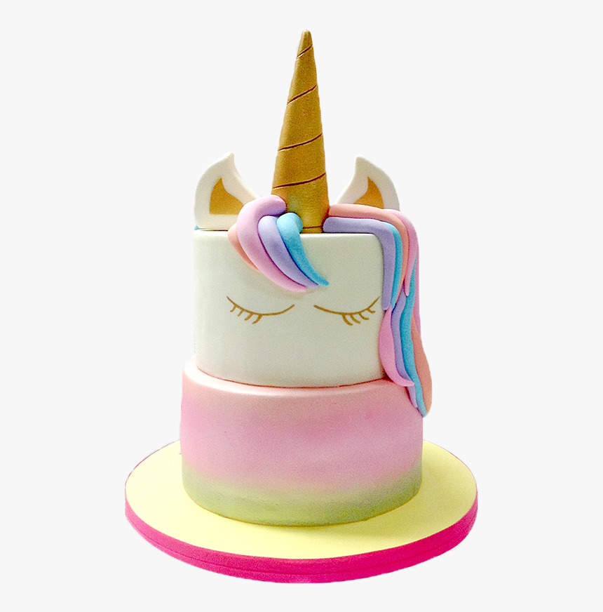 Unicorn Cake With Fondant Hair, HD Png Download