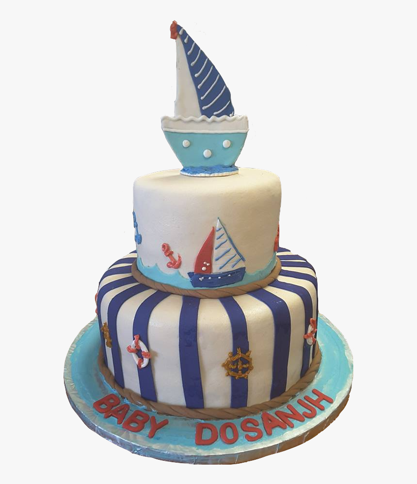 2 Tier Nautical Cake, HD Png Download