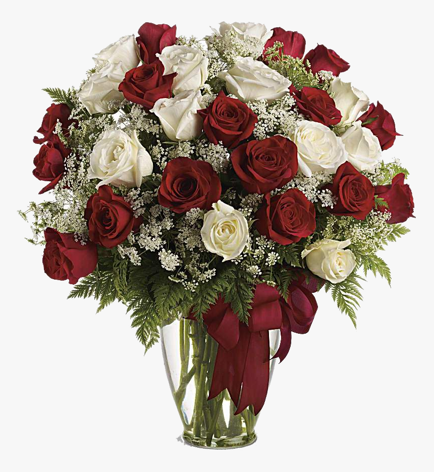 Hugs And Kisses Bouquet 
 Class Lazyload Lazyload Fade - 2 Dozen White And Red Roses, HD Png Download