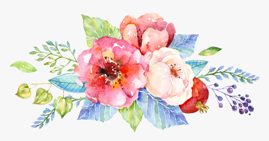 Watercolor Flower Design Png, Transparent Png