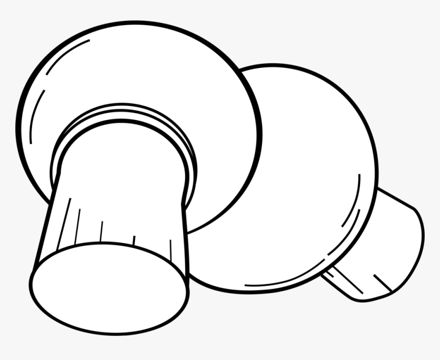 Mushroom Edible Black And White Clipart, HD Png Download