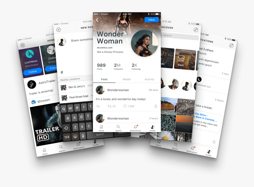 Social Network App Design, HD Png Download