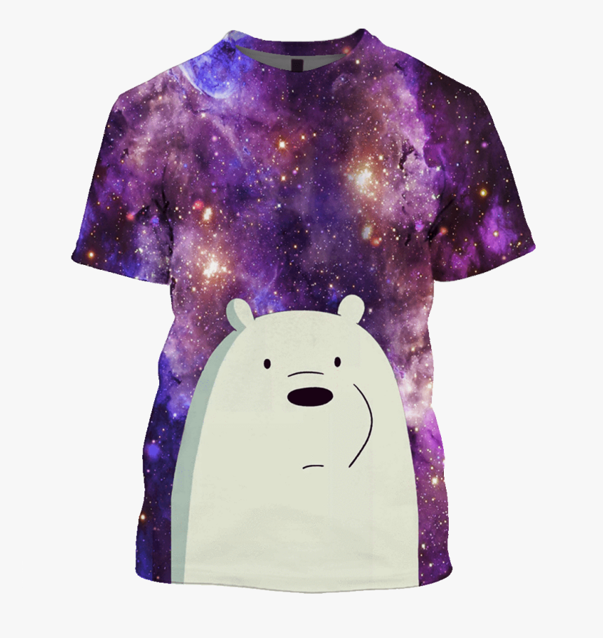 Gearhuman 3d White Bear Outerspace Custom T-shirt - Milky Way, HD Png Download