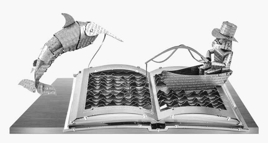 Picture Of The Old Man And The Sea Book Sculpture - Metal Earth Old Man And The Sea, HD Png Download