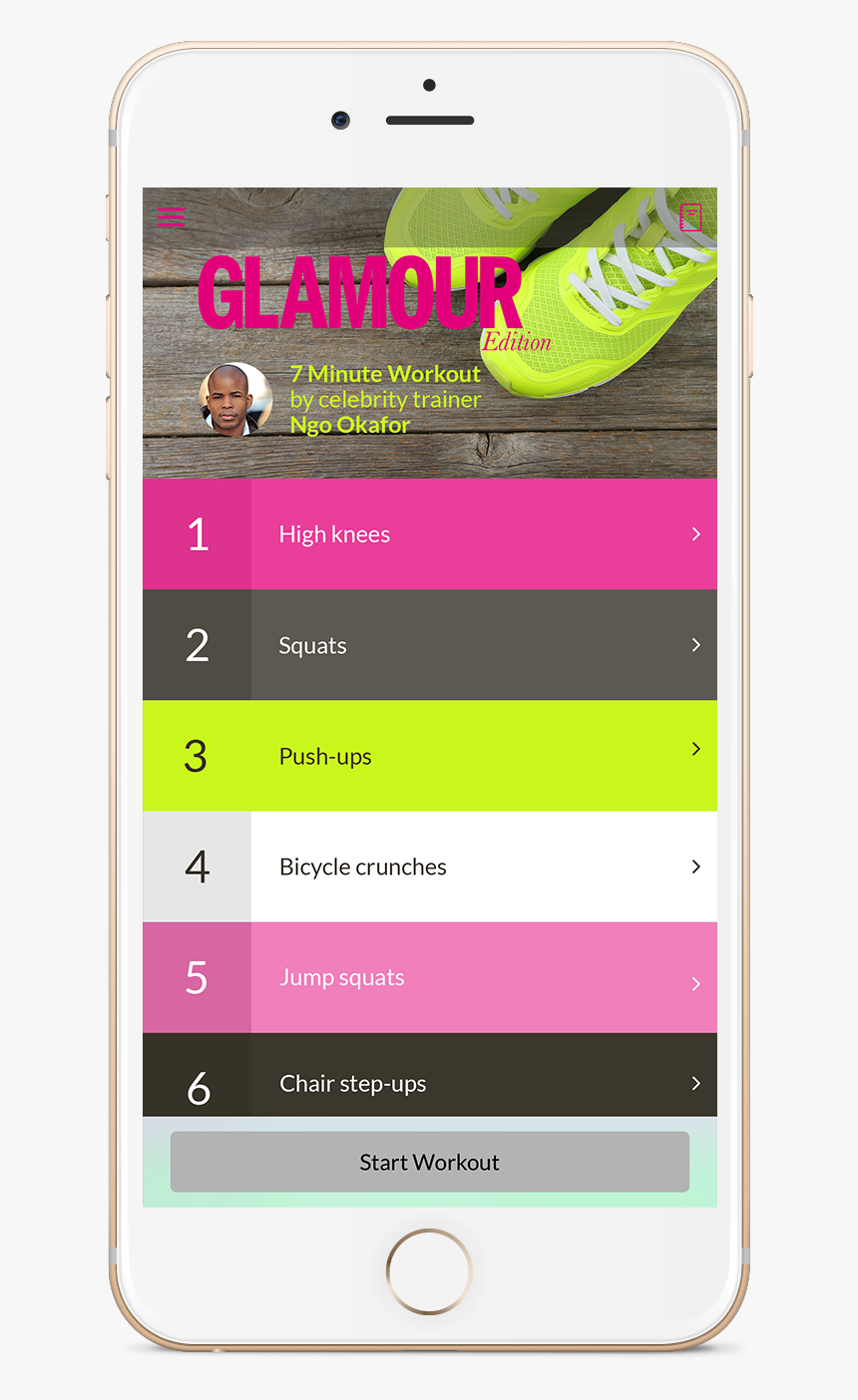 7 Minute Workout Glamour Edition, HD Png Download