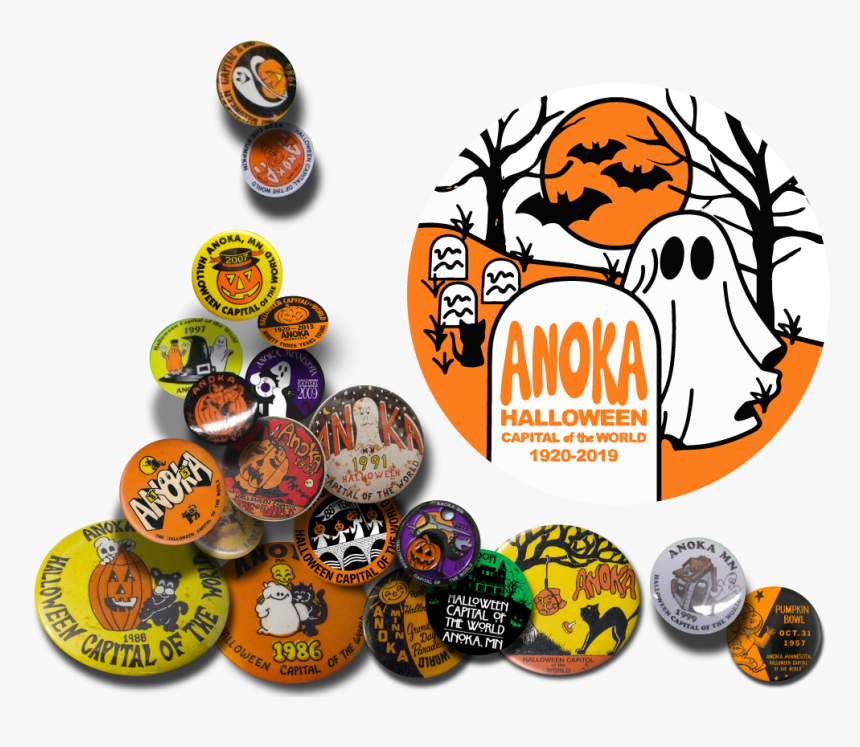 Anoka Halloween Past Year Buttons, HD Png Download