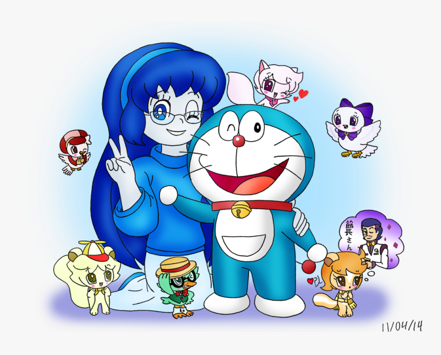 Transparent Doraemon Png - Doraemon And Sailor Moon, Png Download