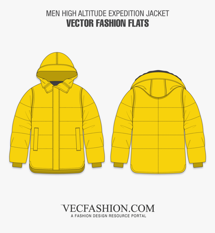 Drawn Coat Mens Jacket - Mens Swimwear Template, HD Png Download