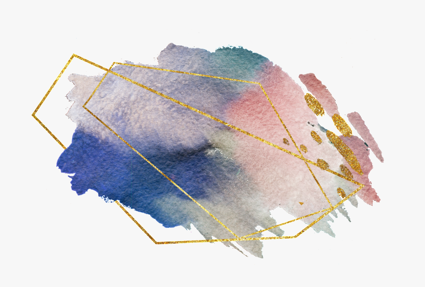 This Backgrounds Is Watercolor Clouds Golden Lines - Background Watercolor Png, Transparent Png