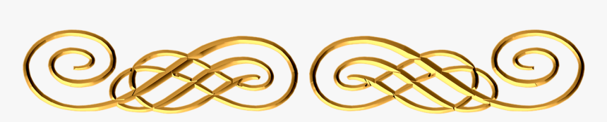 Gold Flourish Png - Gold Page Divider Png, Transparent Png