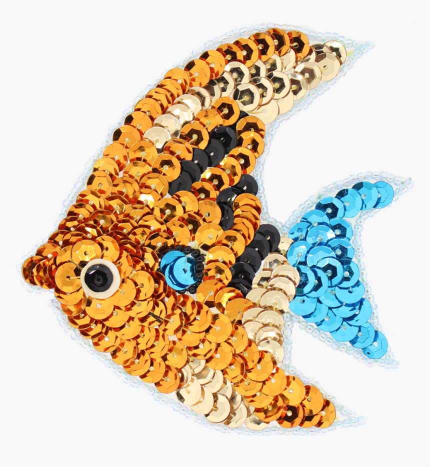 Fish Beaded & Sequin Applique - Butterfly, HD Png Download