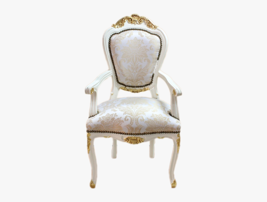 Luxury Armchair Biege&gold Frame, Biege Royal Flowers - Luxury Chair Png, Transparent Png