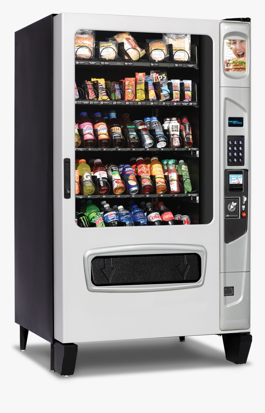 Silver 42 Selection Cold Food & Drink Vending Machine - Vending Machine, HD Png Download