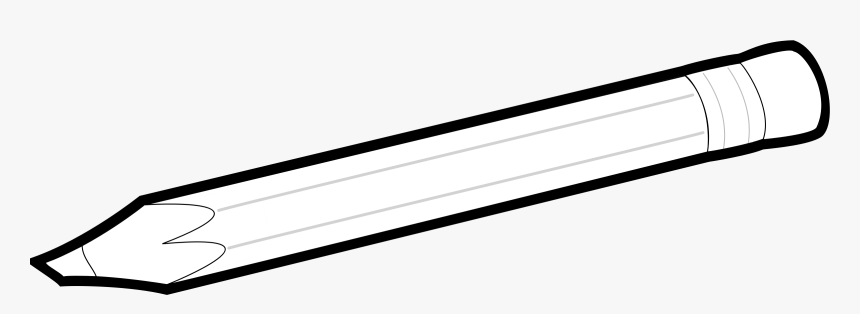 Black And White Pencil Clip Arts - Pencil Black And Wight, HD Png Download