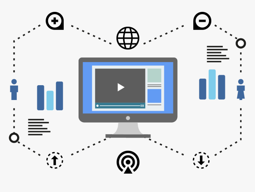 Computer Network,computer Monitor - Digital Marketing Images Hd No Background, HD Png Download