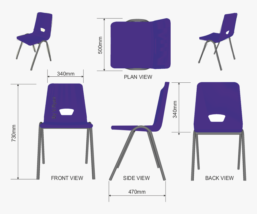 Robin Day Chair Dimensions, HD Png Download