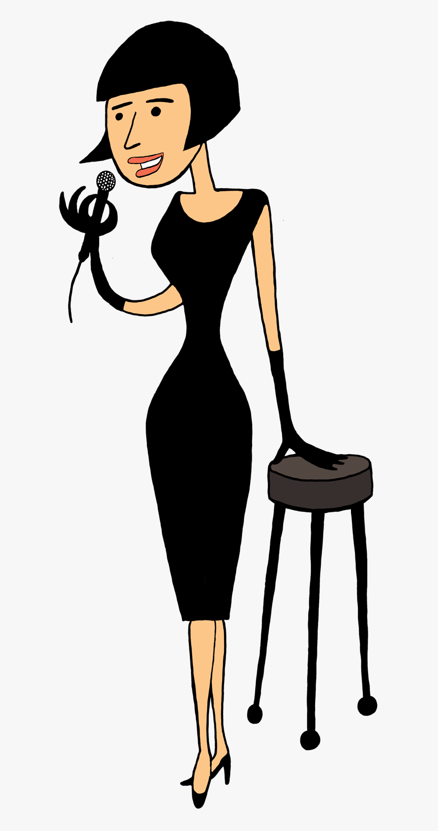 Singer Clipart - Woman Singing Opera Cartoon, HD Png Download