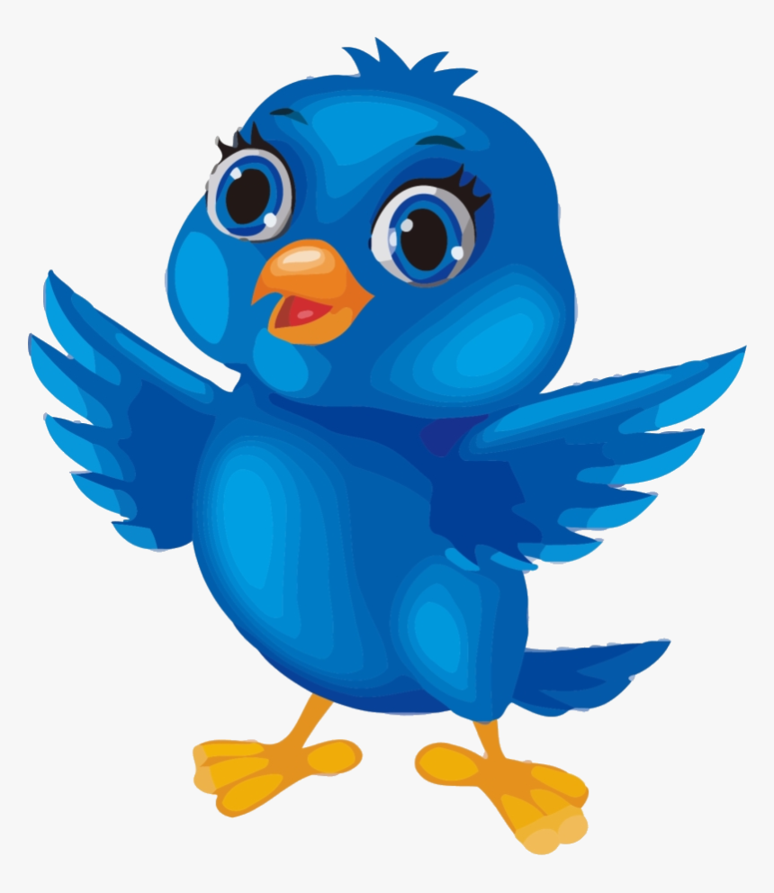 Bird Blue Image Cartoon Clipart Clipartly Com Baby - Cute Blue Bird Clipart, HD Png Download