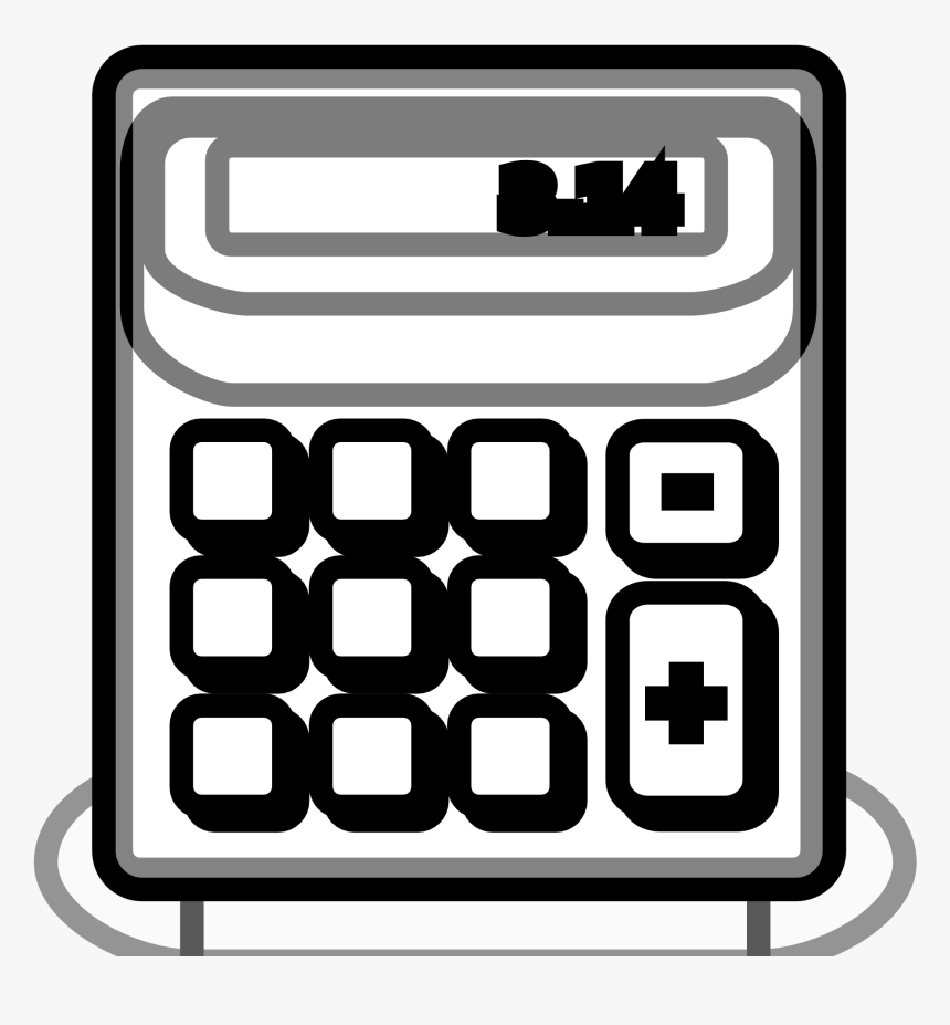 Banner Black And White Stock Calculator Clipart Black - Clip Art Black And White Calculator Icon, HD Png Download