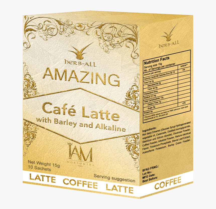 Amazing Cafe Latte With Barley And Alkaline, HD Png Download