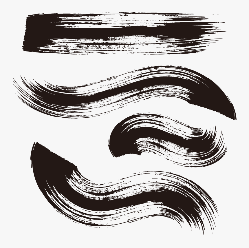 Clip Art Ink Stroke - Png Brush Strokes Watercolor, Transparent Png