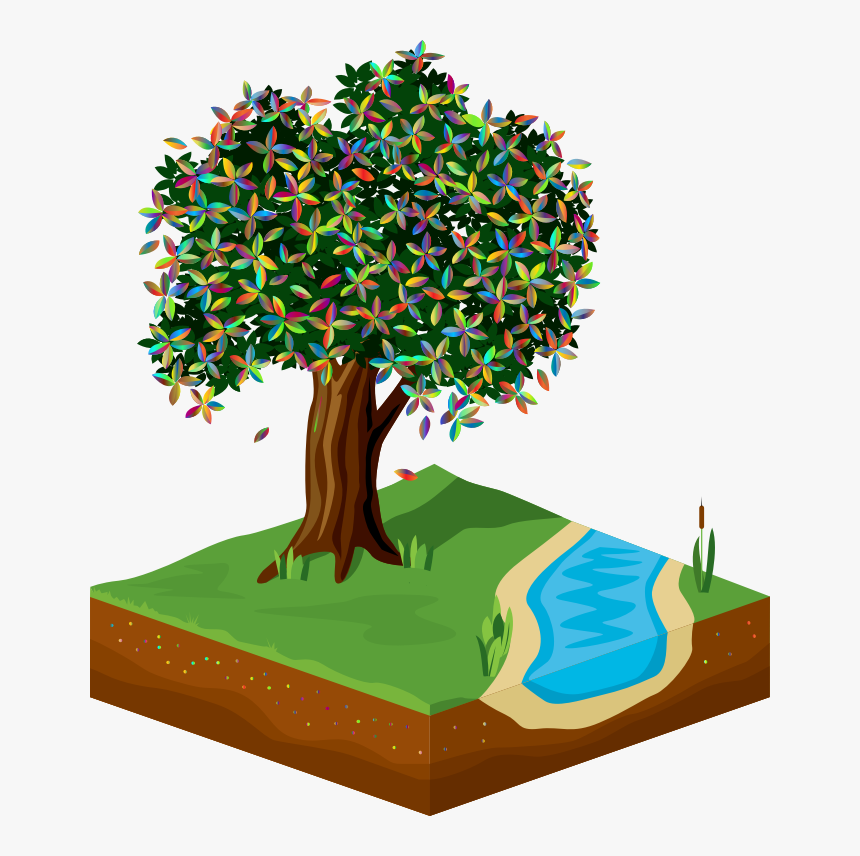Isometric Serene Scene - Vector Graphics, HD Png Download