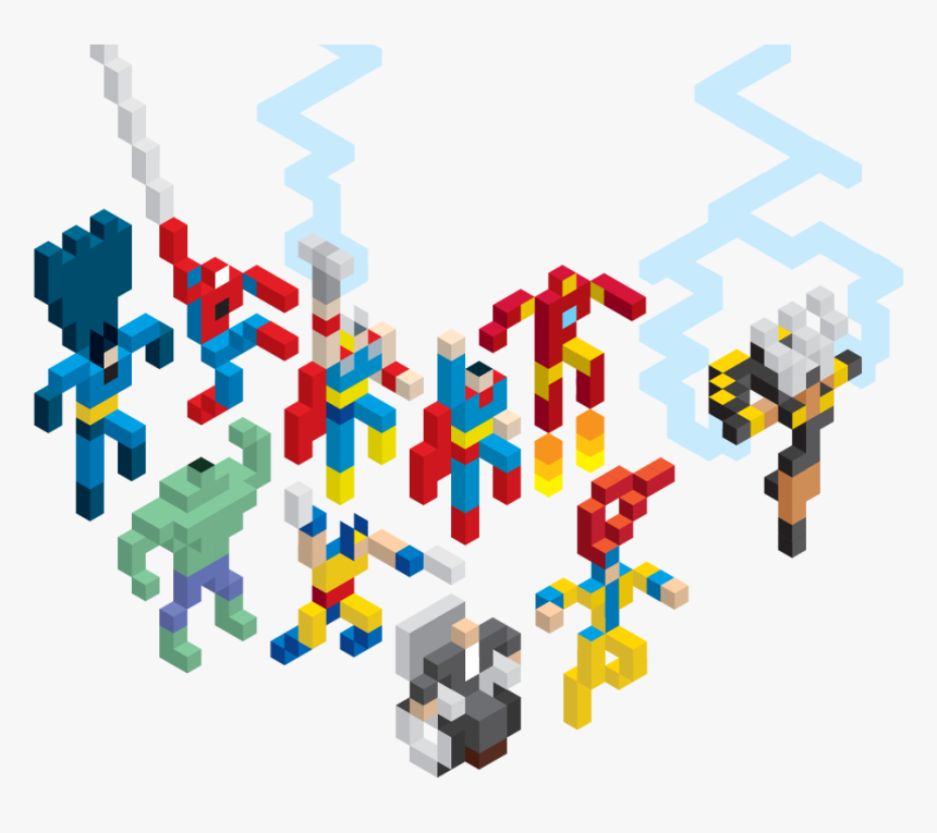 Isometric Superheroes, HD Png Download