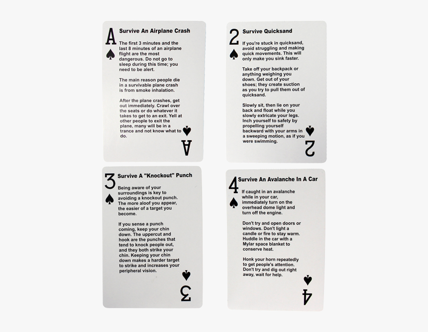 Survival Tips Playing Cards 
 Class Lazyload Lazyload - Survival Frog Cards, HD Png Download