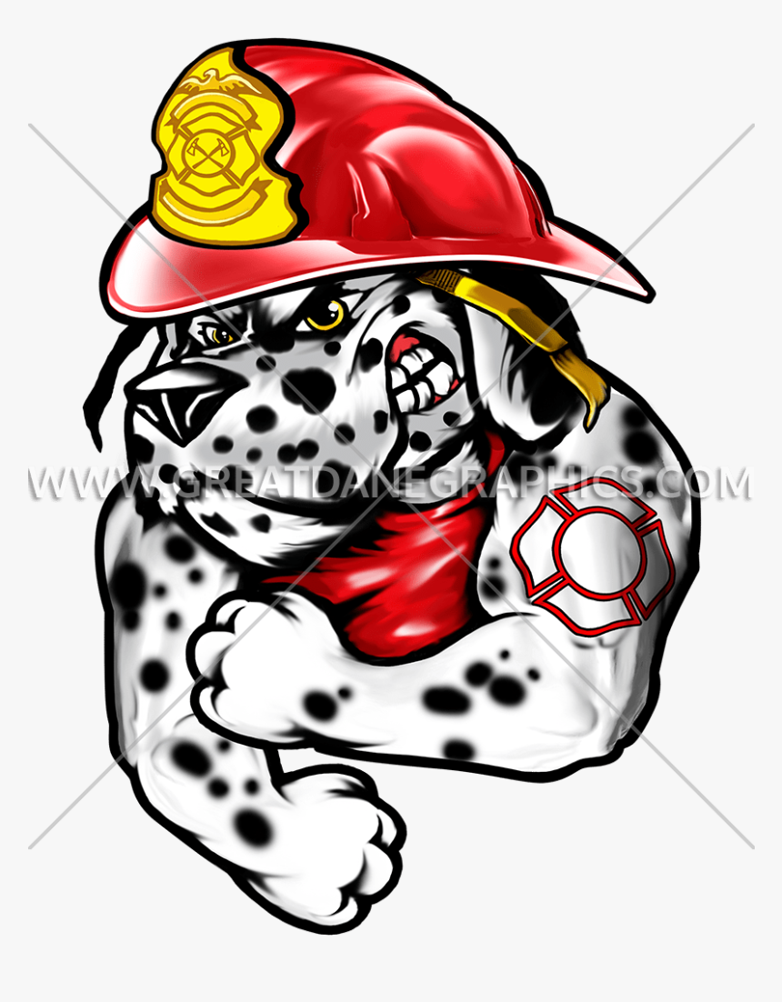 Dalmatian Fire Png - Dog Dalmatian Firefighter Clipart, Transparent Png