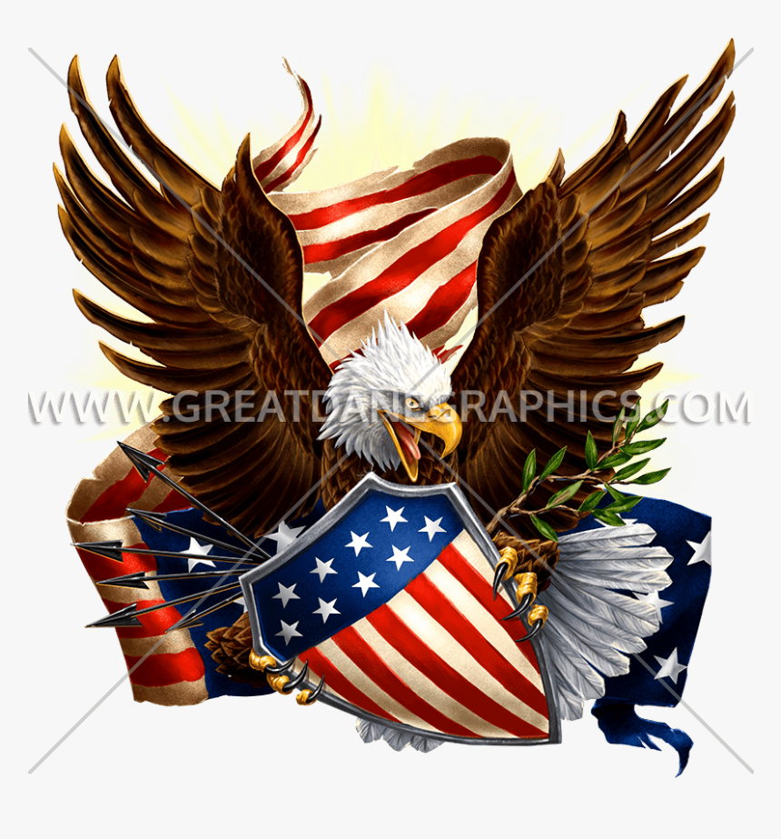 Eagle With Us Shield, HD Png Download