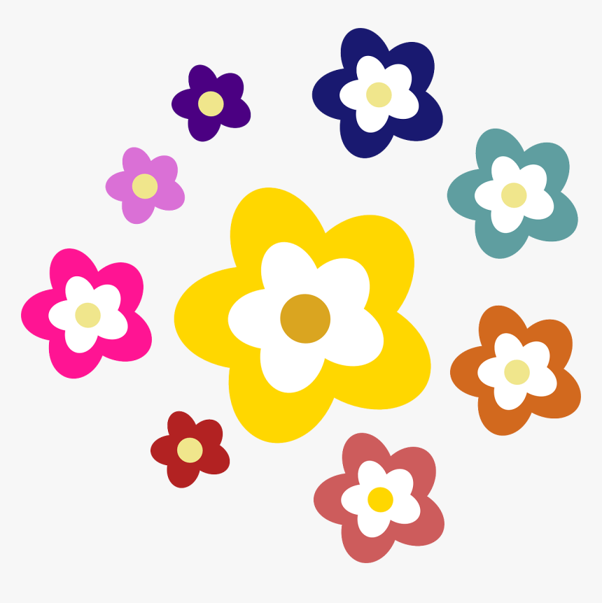 Colorful Flowers Clipart Png, Transparent Png
