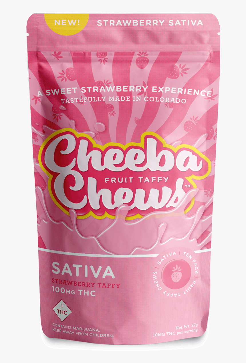 Cheeba Chews Sativa Strawberry Taffy, HD Png Download