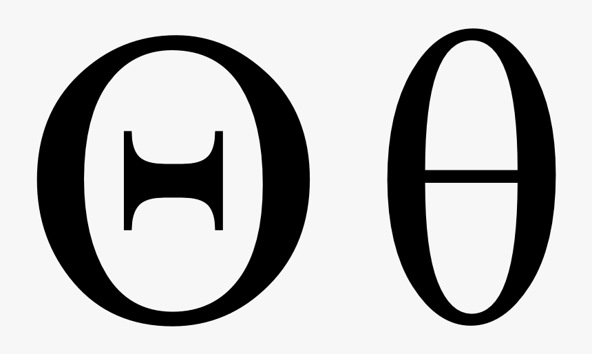 Greek Letter Theta Png, Transparent Png