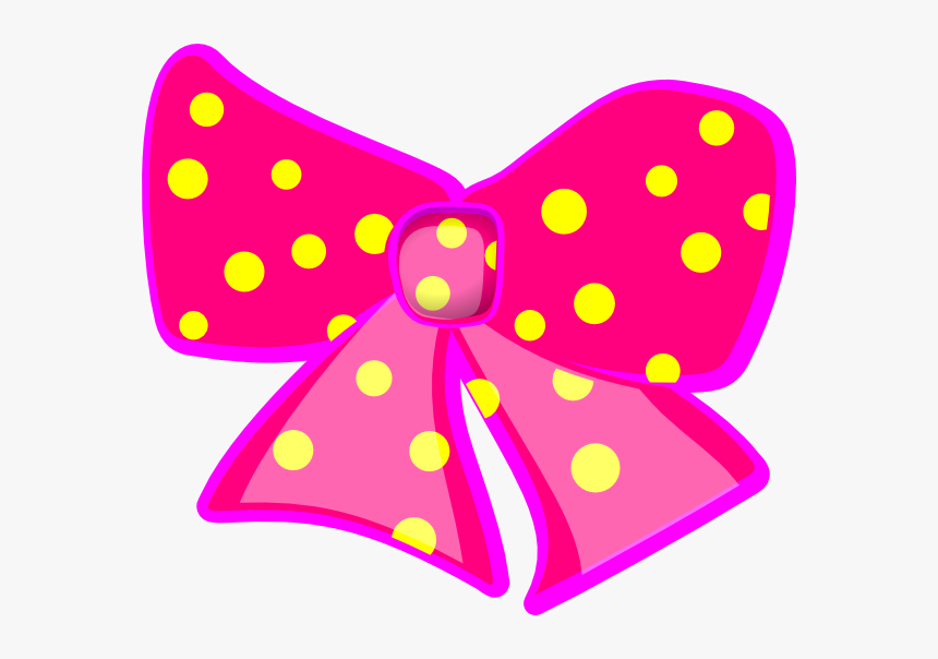 Minnie Mouse Bow - Pink Polka Dots Ribbon, HD Png Download