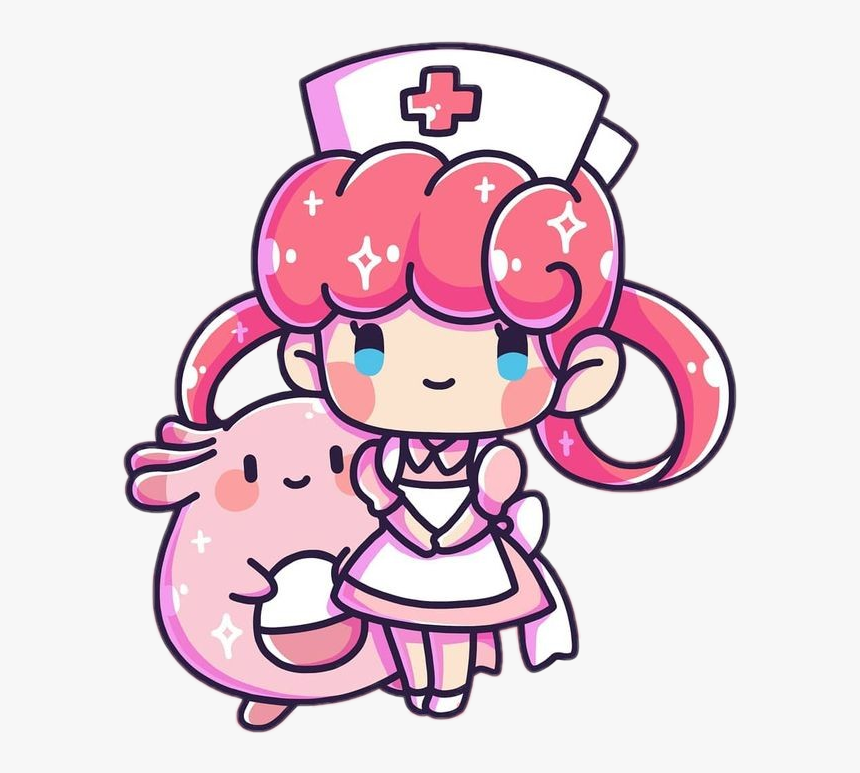 #freetoedit #cute #kawaii #pokemon #cure #hopital #pill - Nurse Joy And Chansey, HD Png Download