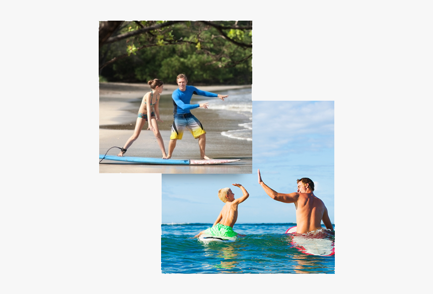 Pai E Filho Surfando, HD Png Download