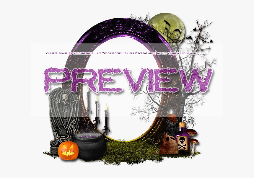 Ftu Cluster Frame Hocus Pocus - Decoration, HD Png Download