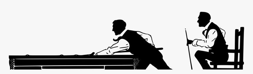 Standing,human Behavior,recreation - Silhouette Billiards Png, Transparent Png