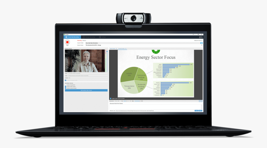 Create And Share Online Video Presentations In Panopto - Netbook, HD Png Download
