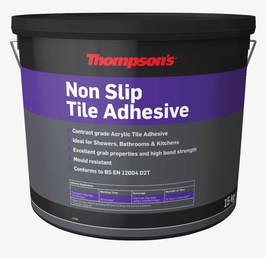Thompsons Non Slip Tile Adhesive 15kg - Plastic, HD Png Download