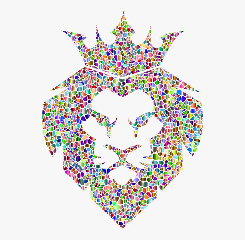 Chromatic Tiles Lion King No Background - Lion Logo Black And White, HD Png Download