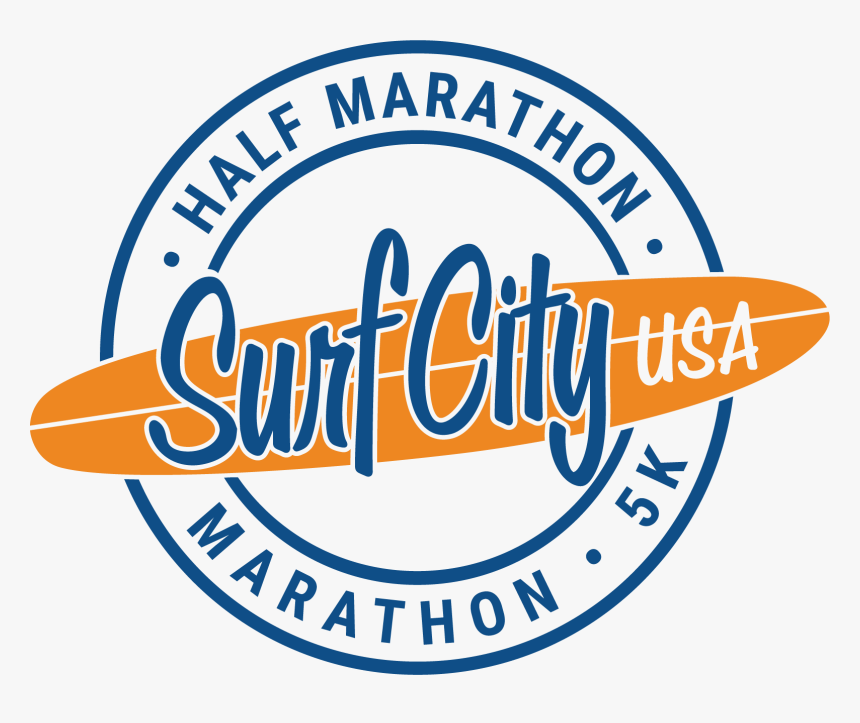 Surf City Marathon & Half Marathon - Circle, HD Png Download