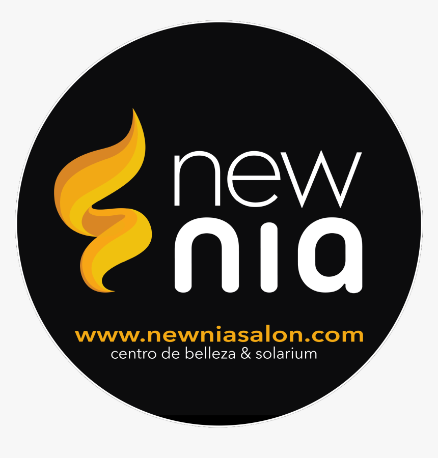 Newnia Logotipo Color Negro Circulo Transparente - Graphic Design, HD Png Download