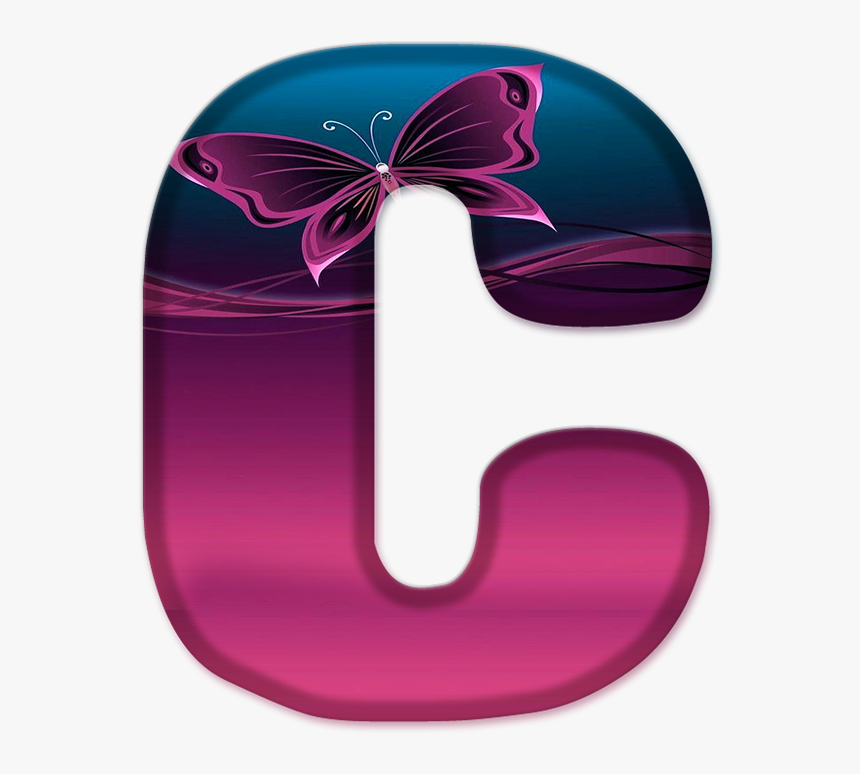 Alfabetos Com Borboletas Em Png, Transparent Png