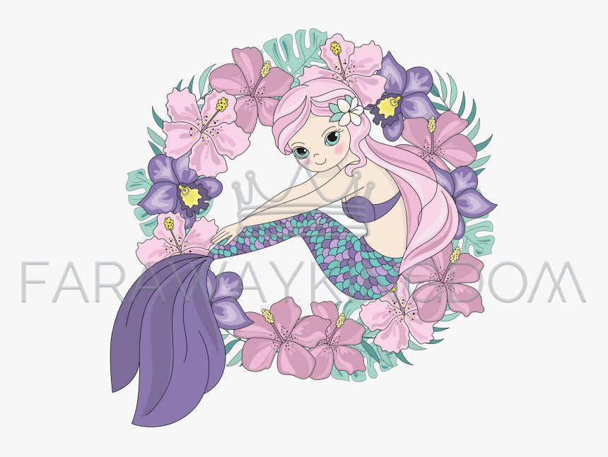 Cartoon Mermaid Princess, HD Png Download
