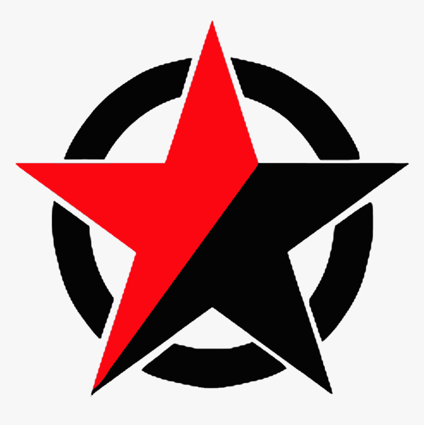 Estrella Roja Y Negra Con Círculo - Boa Esporte Clube Png, Transparent Png